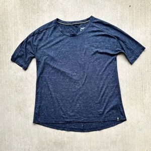 Smartwool merino sport 150 hemp t shirt women blue medium